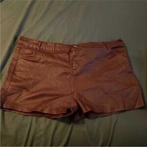Burgundy Shorts with Relaxed Fit